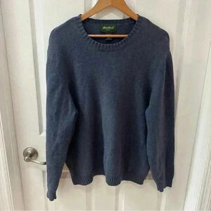 Eddie Bauer Authentic Outfitter Men’s Blue Wool Blend Pull Over Sweater L